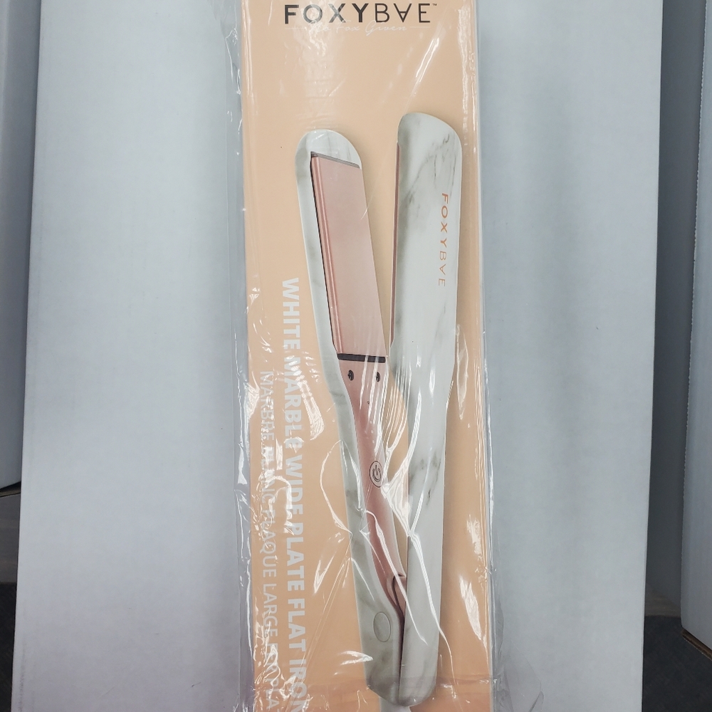Foxybae White Marble Wide plate flat iron